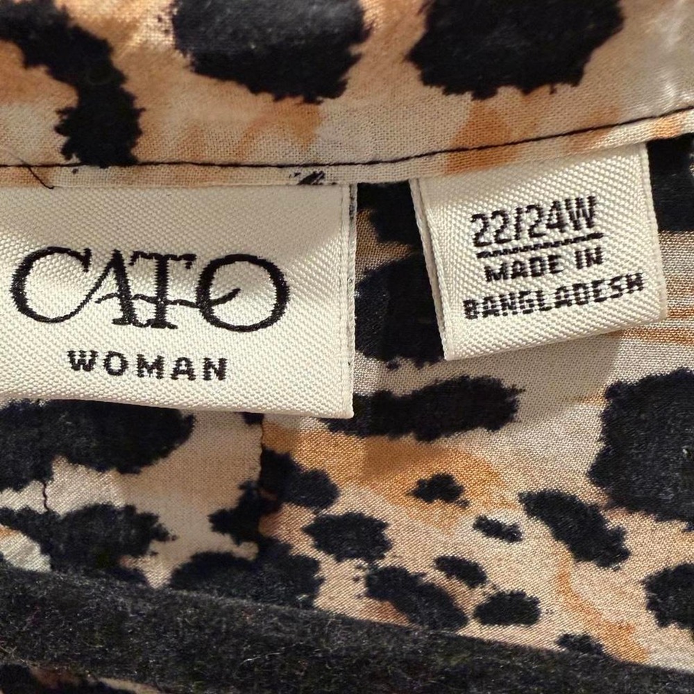 Leopard print button up blouse